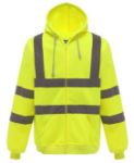 Picture of YK012 Hi-vis zip hoodie (HVK07)