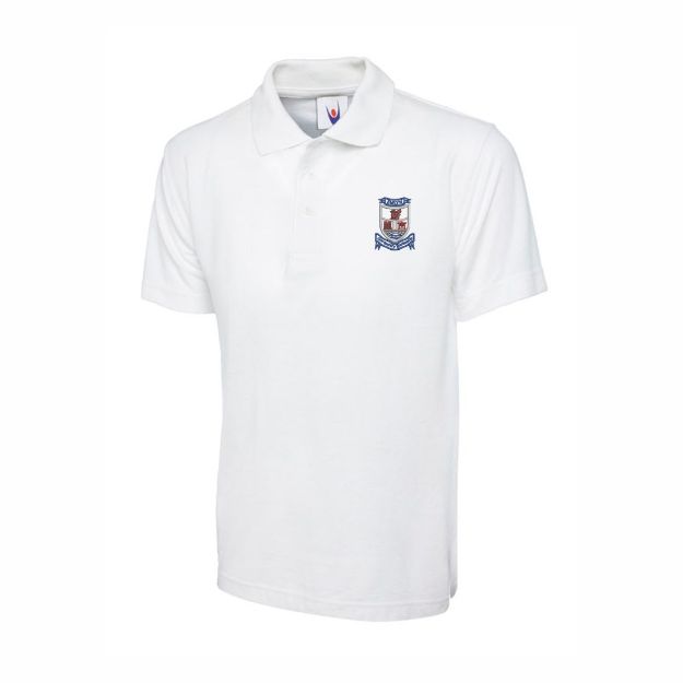 Picture of Newcastle Emlyn Secondary White Summer Polo